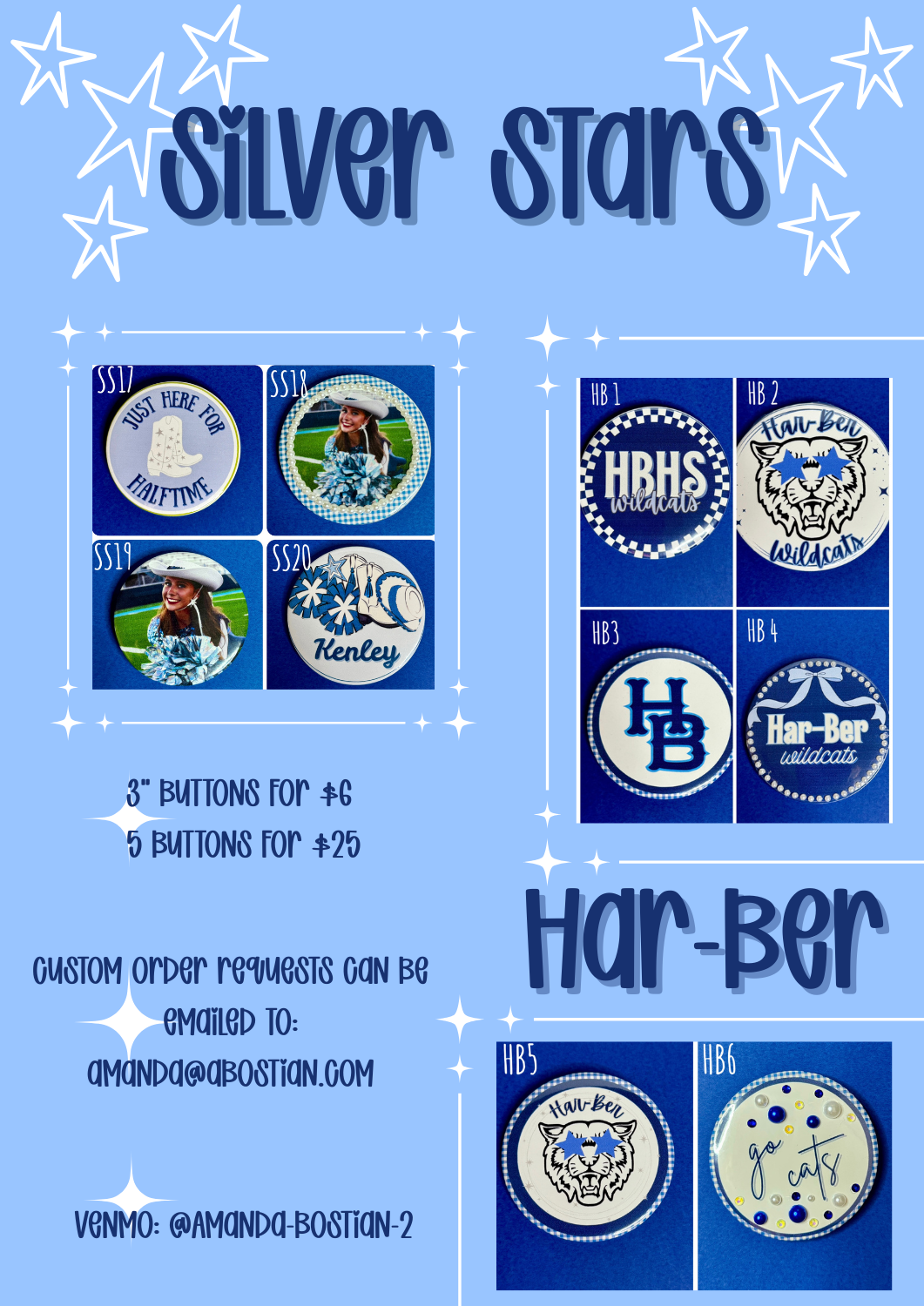 Silver Stars Button Catalog Page 3